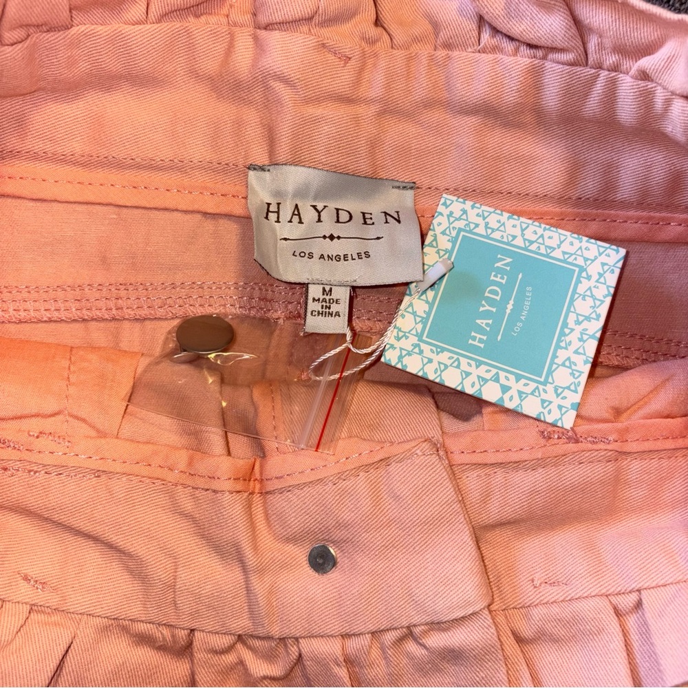 NWT Hayden Distressed Paperbag Denim Skirt Pink Size M - Picture 6 of 9